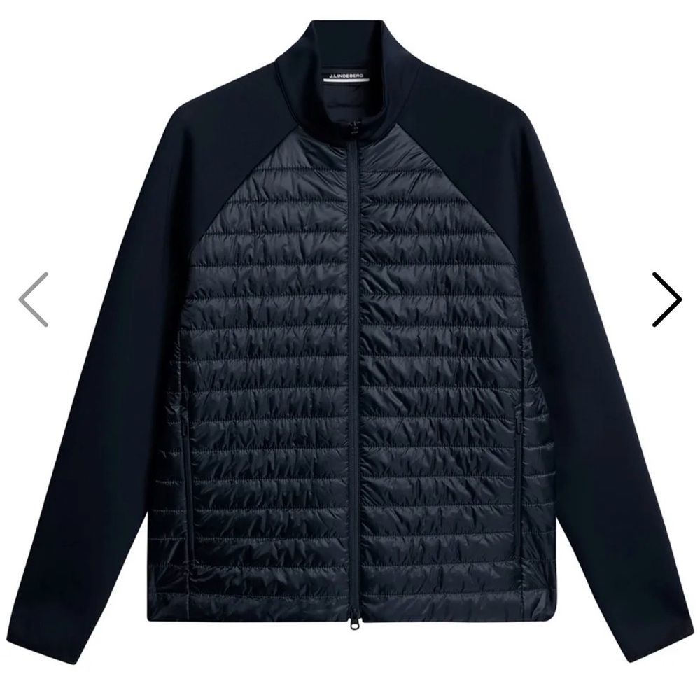 J. Lindeberg Holden Quilt Hybrid Jacket - navy